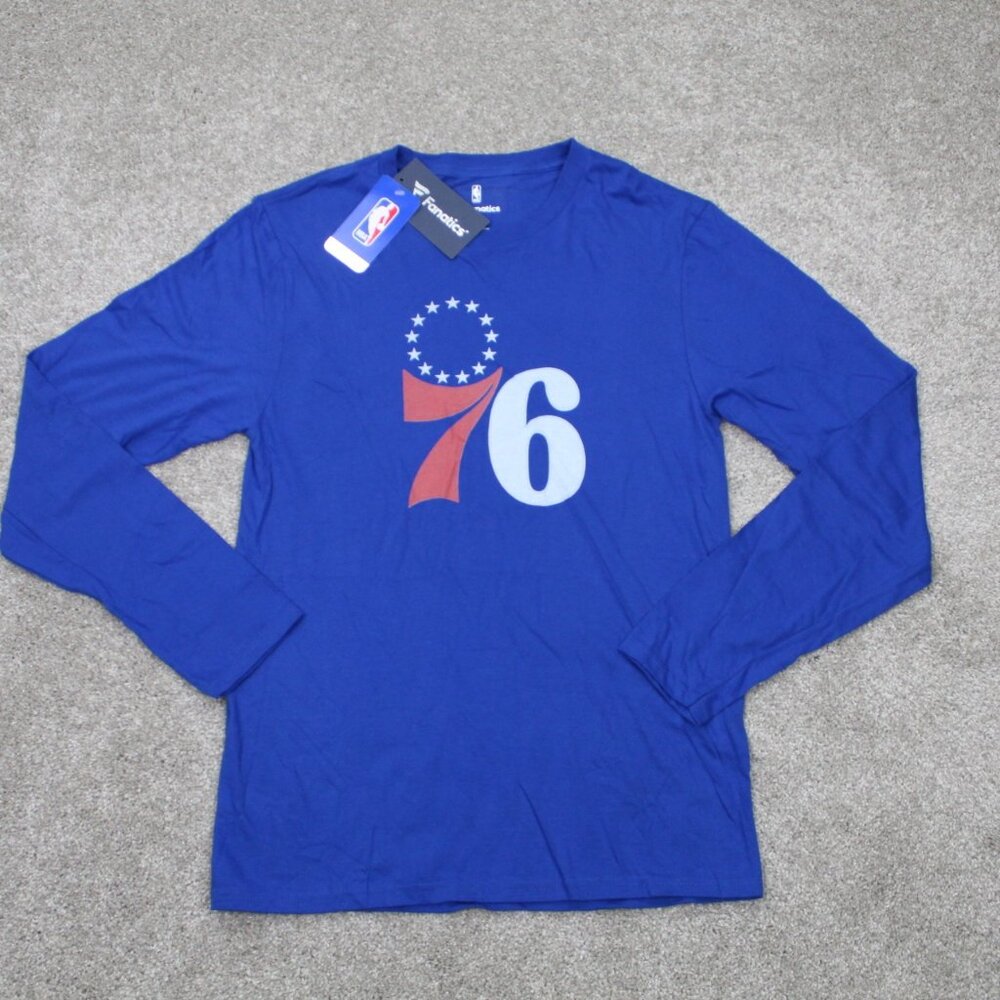 Jimmy Butler #23 Jersey Shirt NWT Men Small Blue Philadelphia 76ers L/S Pullover